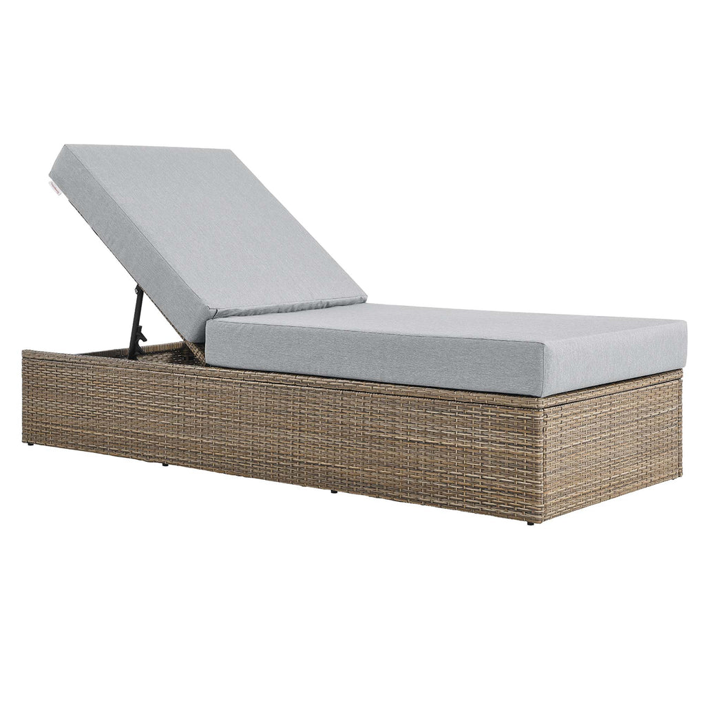 Convene Outdoor Patio Chaise Lounge Chair - Cappuccino Gray