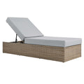 Convene Outdoor Patio Chaise Lounge Chair - Cappuccino Gray