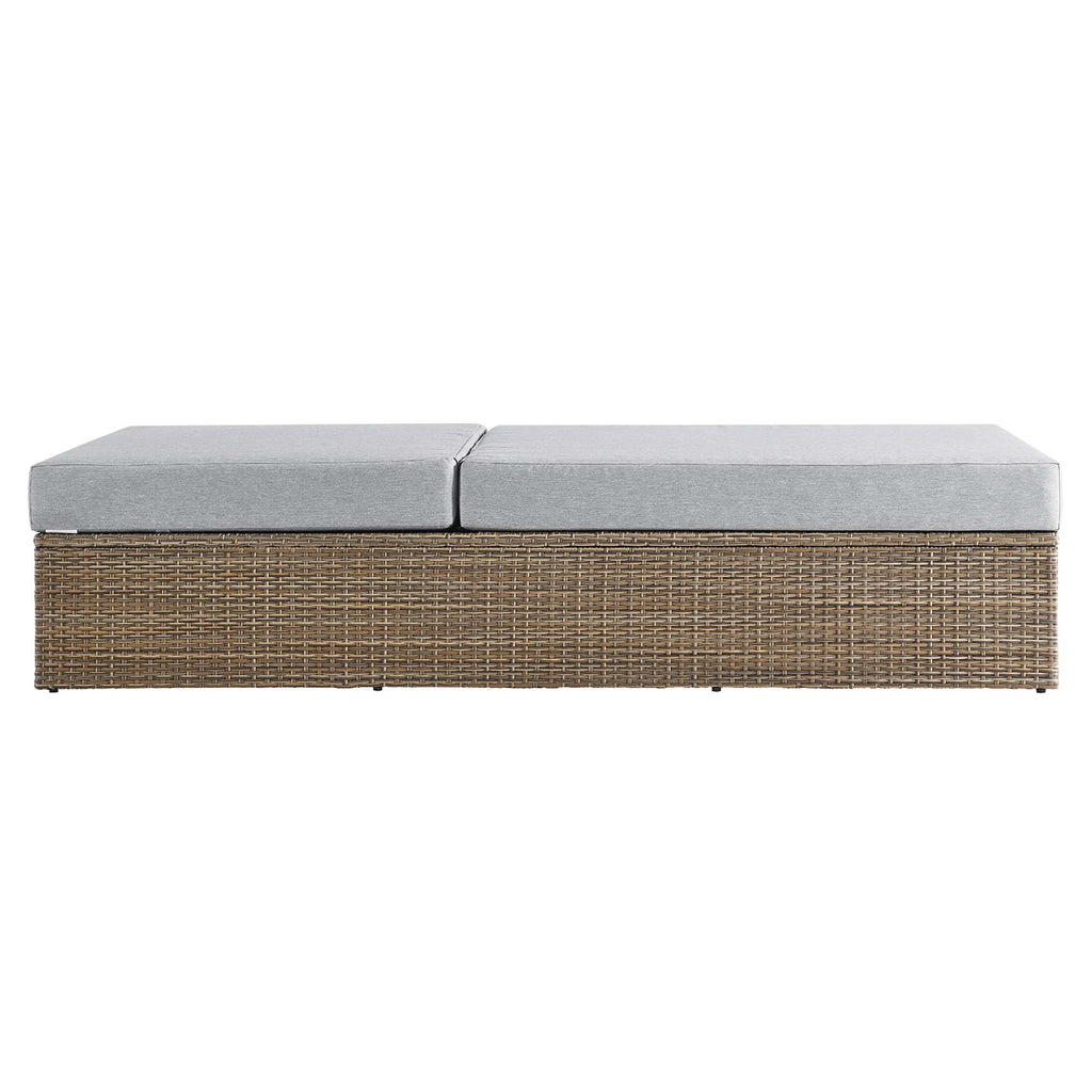 Convene Outdoor Patio Chaise Lounge Chair - Cappuccino Gray