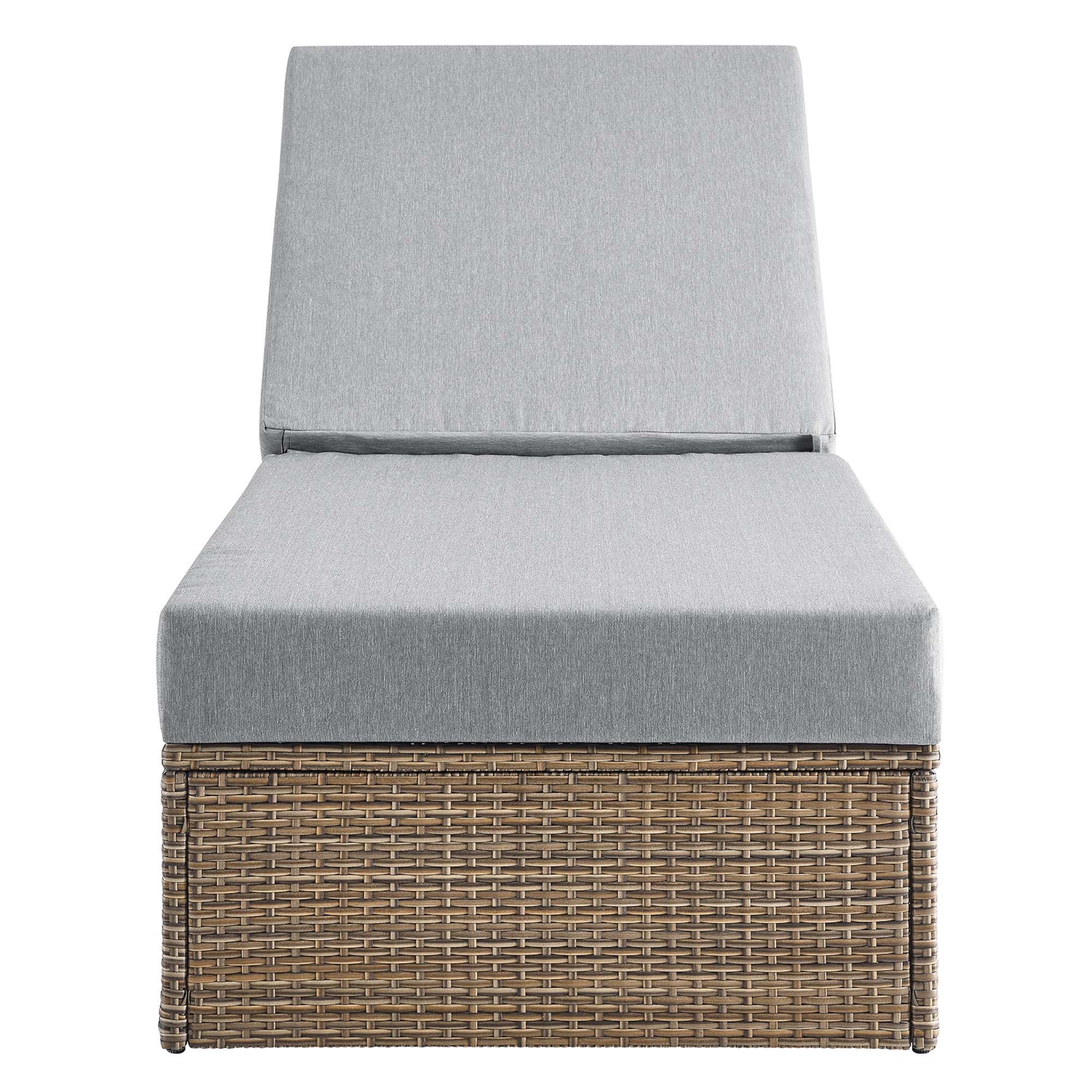 Convene Outdoor Patio Chaise Lounge Chair - Cappuccino Gray