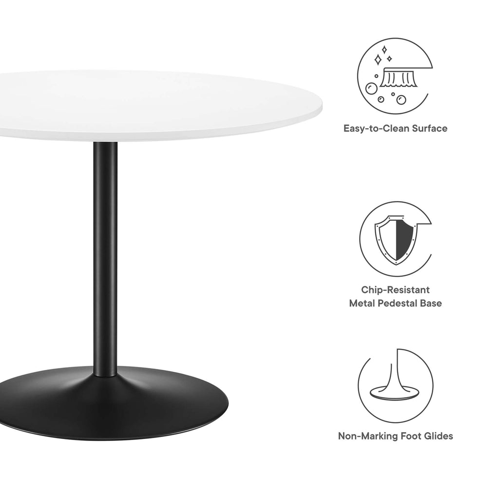 Amuse 40" Dining Table - Black White