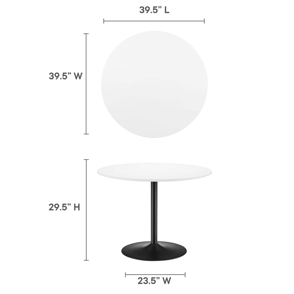Amuse 40" Dining Table - Black White