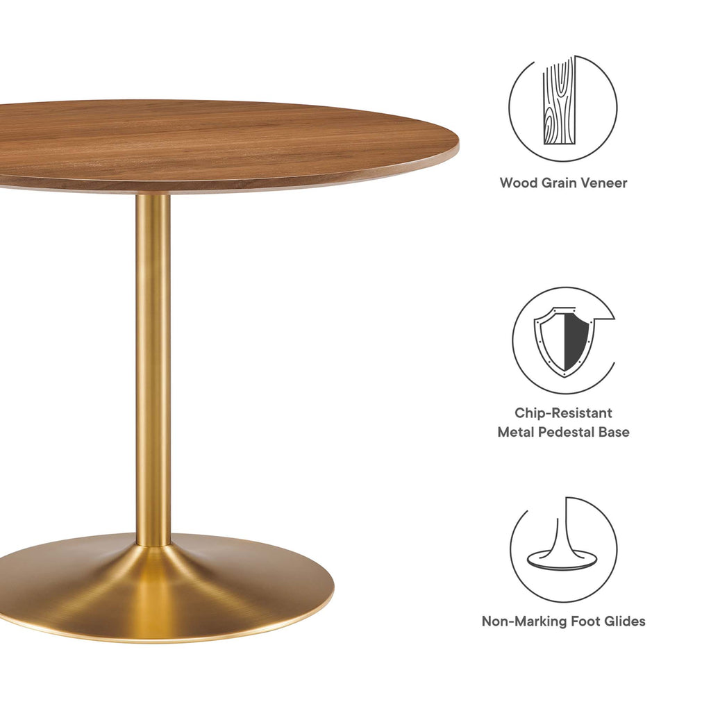 Amuse 40" Dining Table - Gold Walnut
