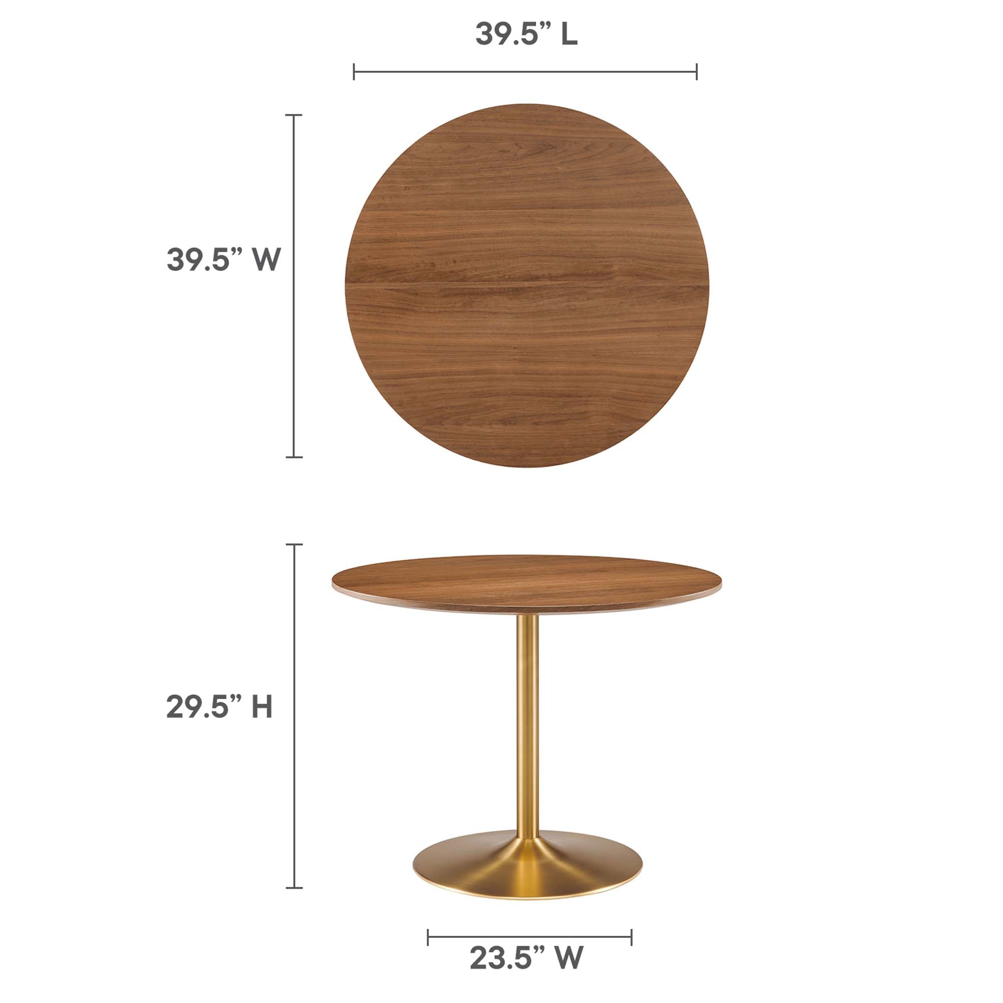 Amuse 40" Dining Table - Gold Walnut