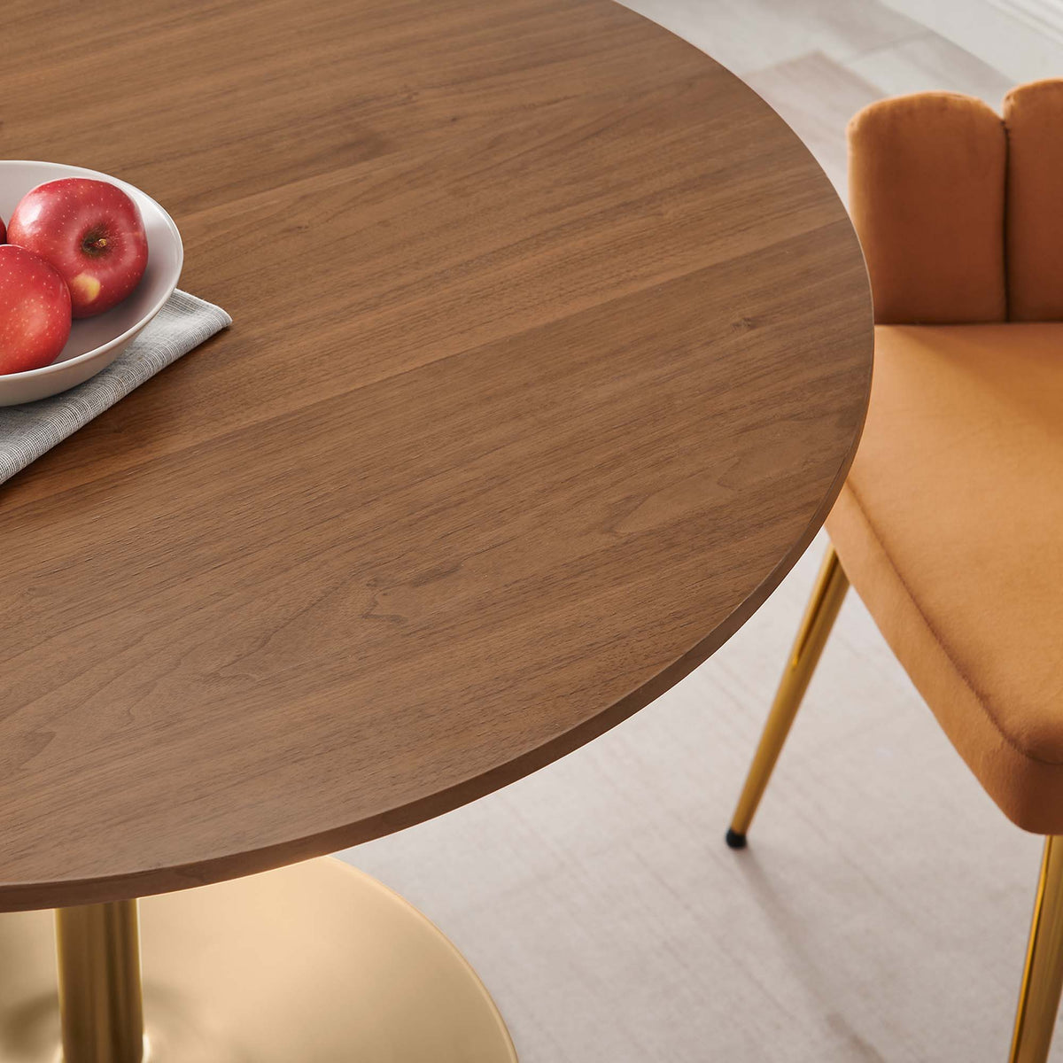 Amuse 40" Dining Table - Gold Walnut