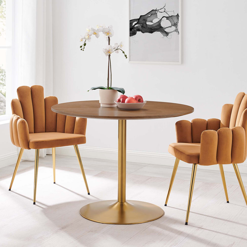 Amuse 40" Dining Table - Gold Walnut