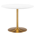 Amuse 40" Dining Table - Gold White