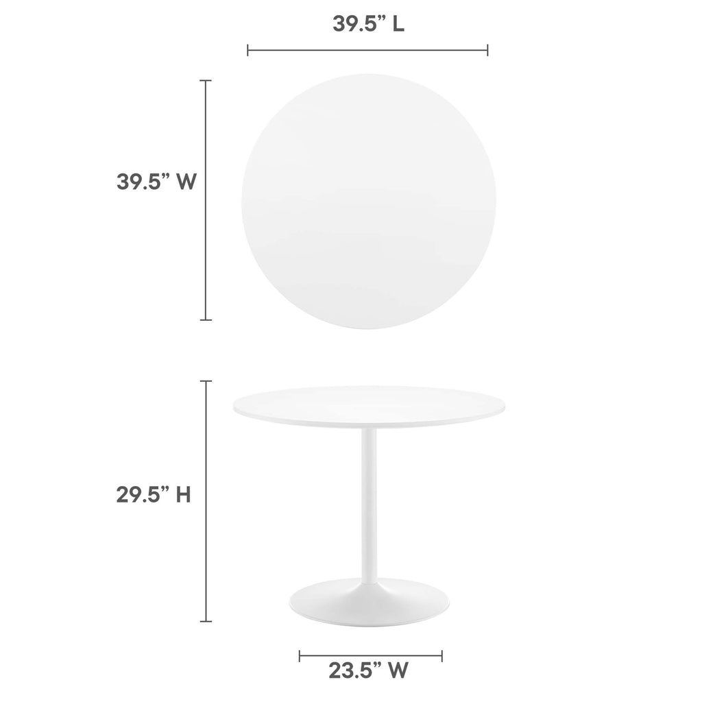 Amuse 40" Dining Table - White White