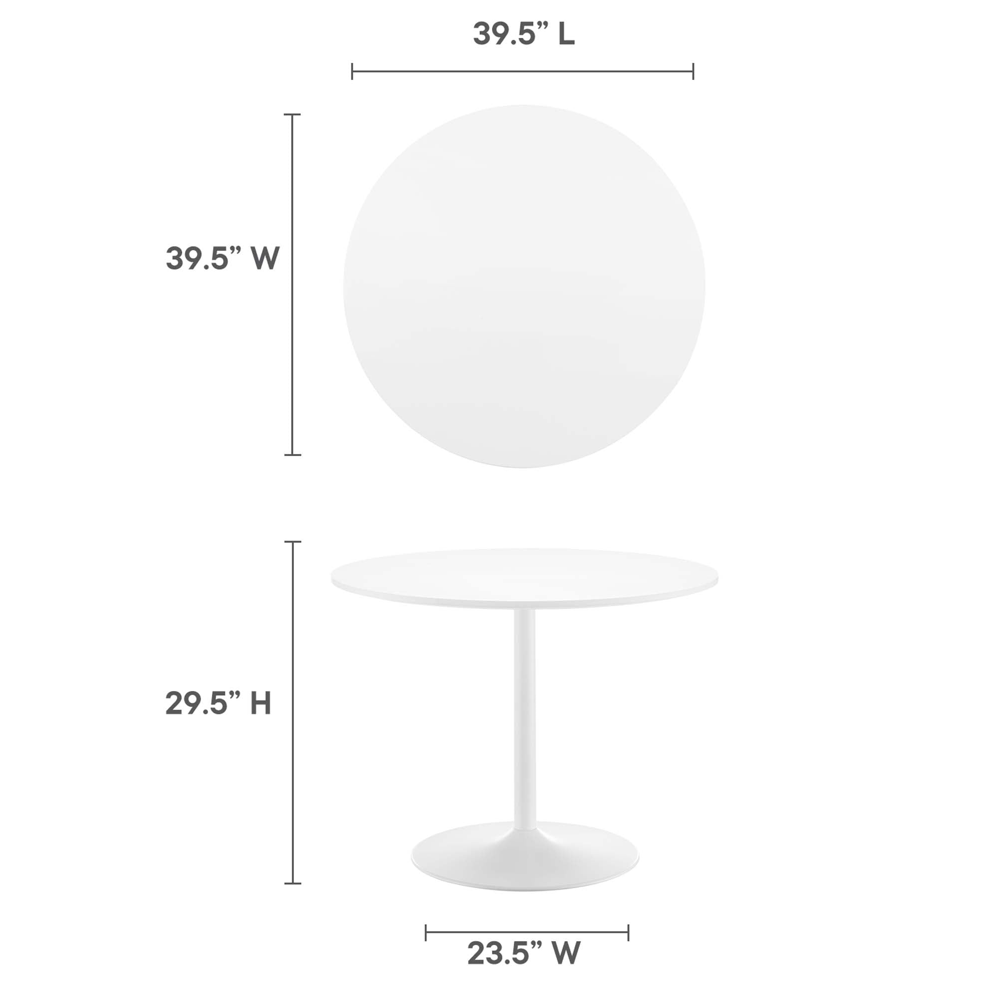 Amuse 40" Dining Table - White White