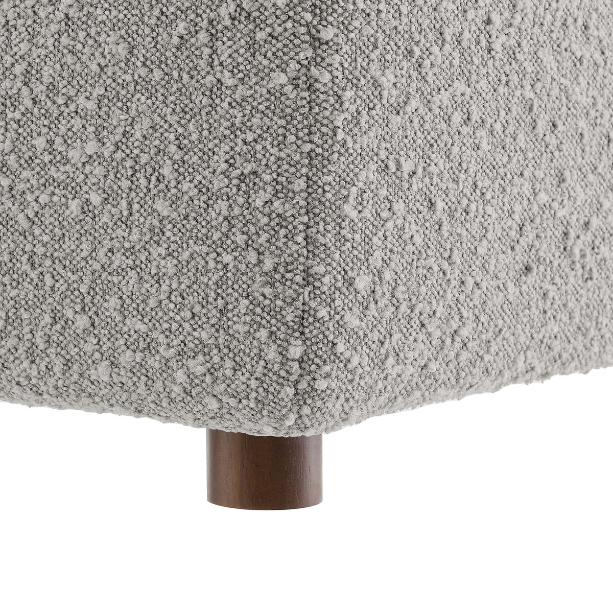 Commix Down Filled Overstuffed Boucle Fabric Corner Chair - Light Gray