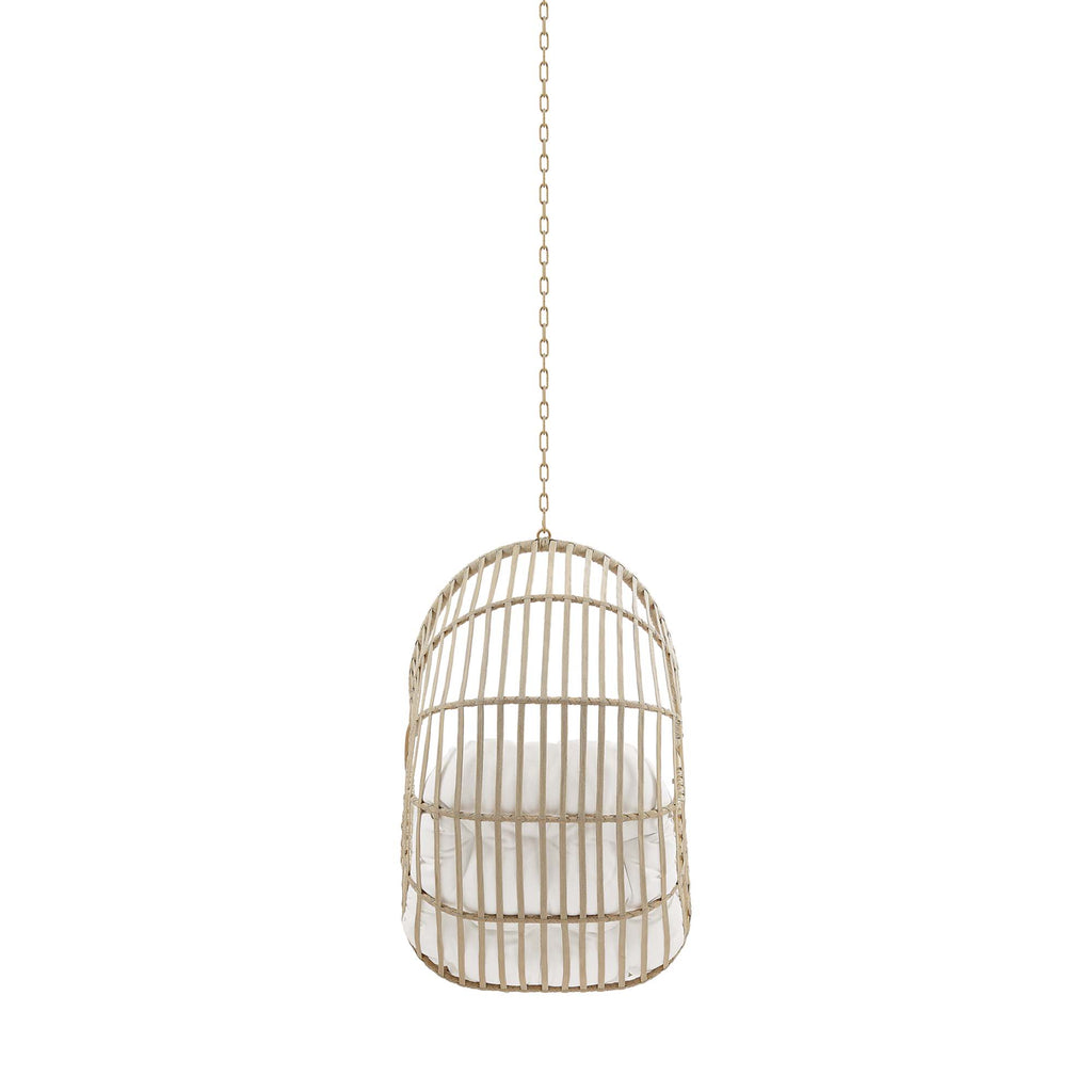 Amalie Wicker Rattan Outdoor Patio Rattan Swing Chair without Stand - Natural White