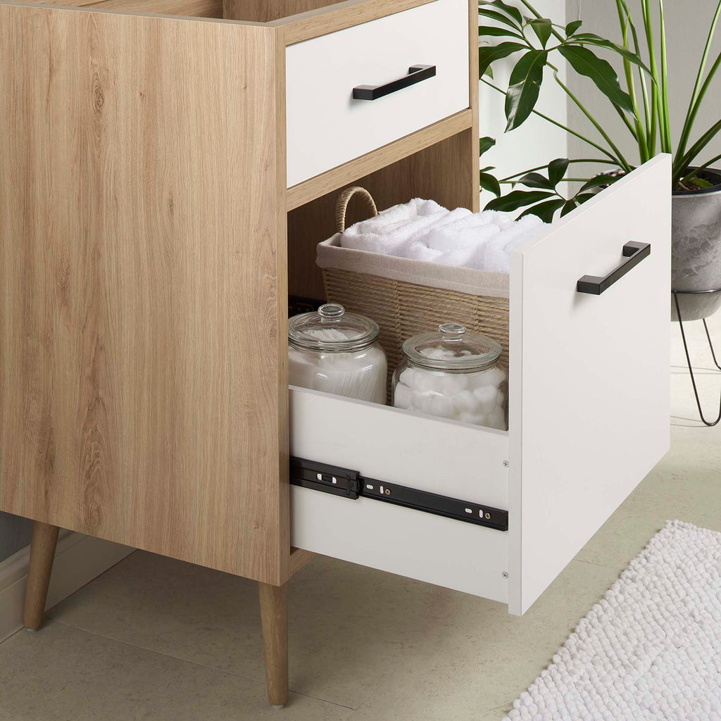 Maverick 24" Bathroom Vanity Cabinet Sink Basin Not Included - Oak White