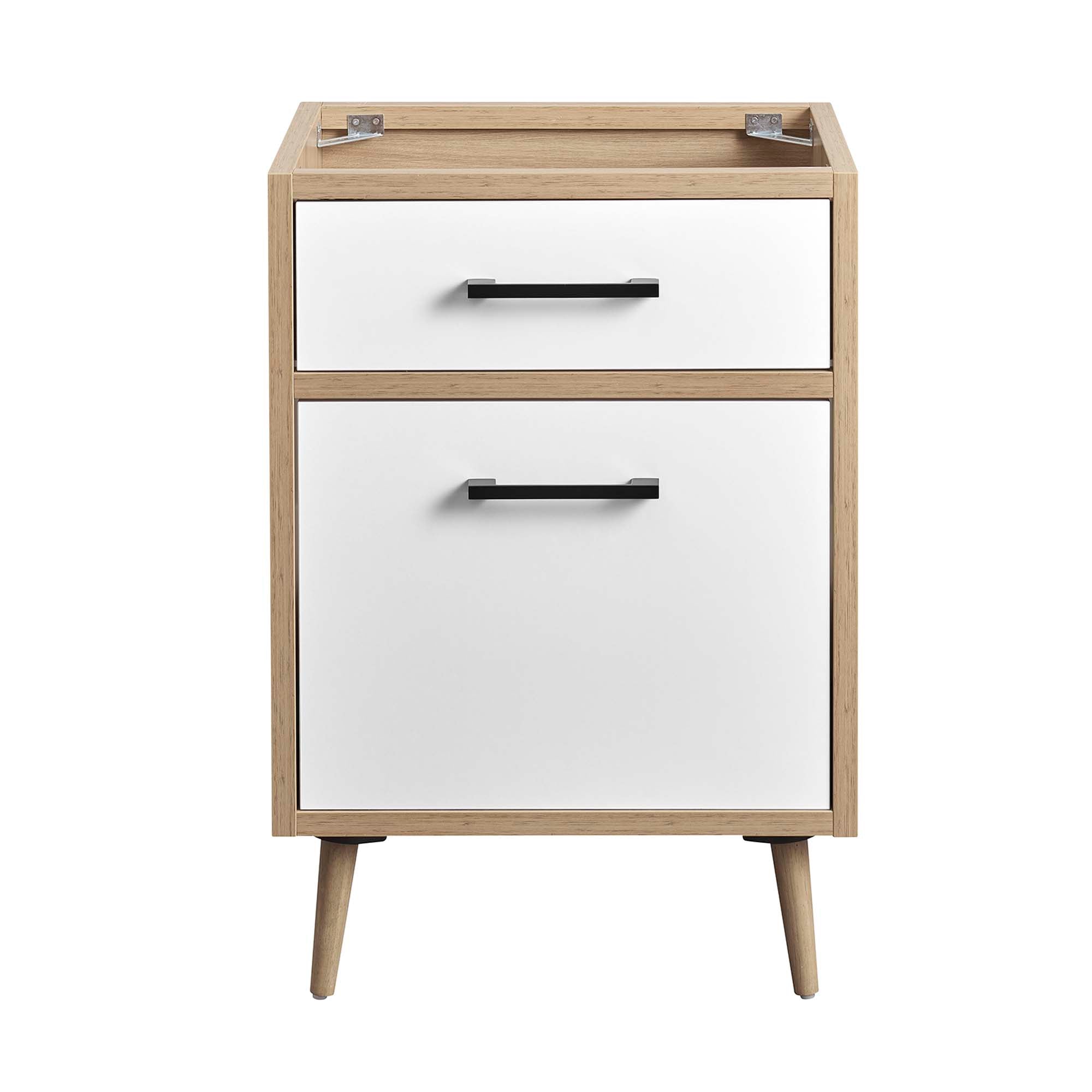 Maverick 24" Bathroom Vanity Cabinet Sink Basin Not Included - Oak White