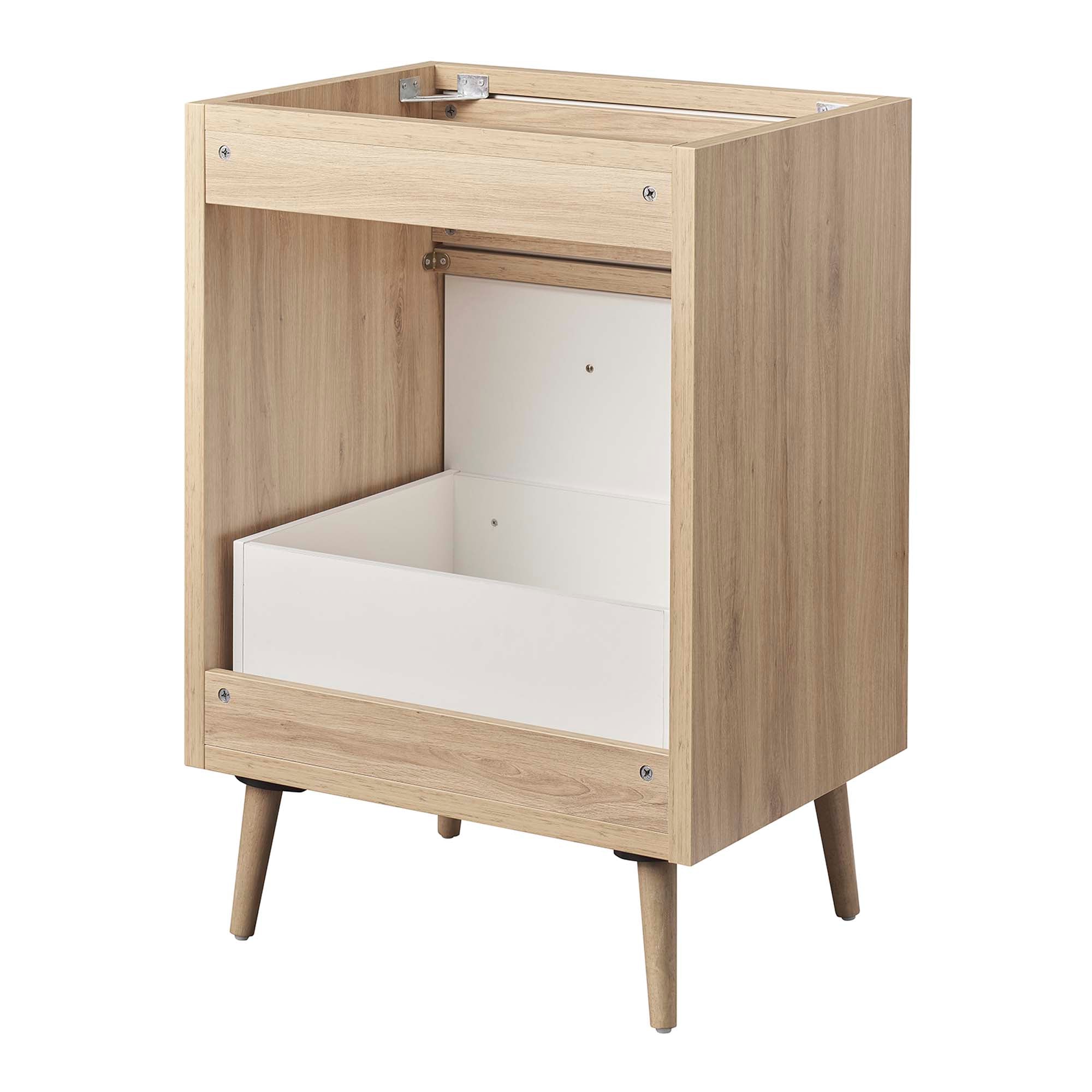 Maverick 24" Bathroom Vanity Cabinet Sink Basin Not Included - Oak White