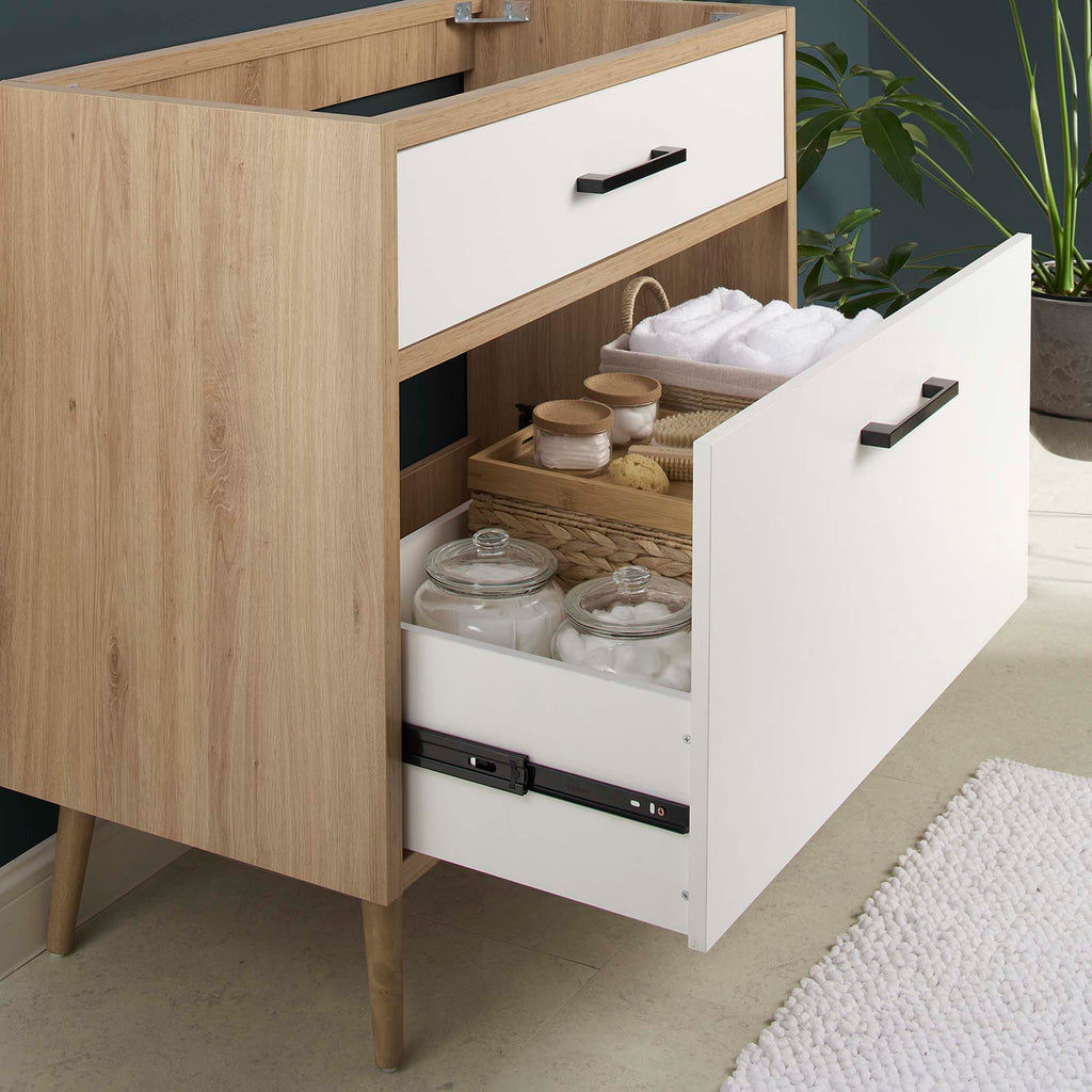 Maverick 36" Bathroom Vanity Cabinet Sink Basin Not Included - Oak White