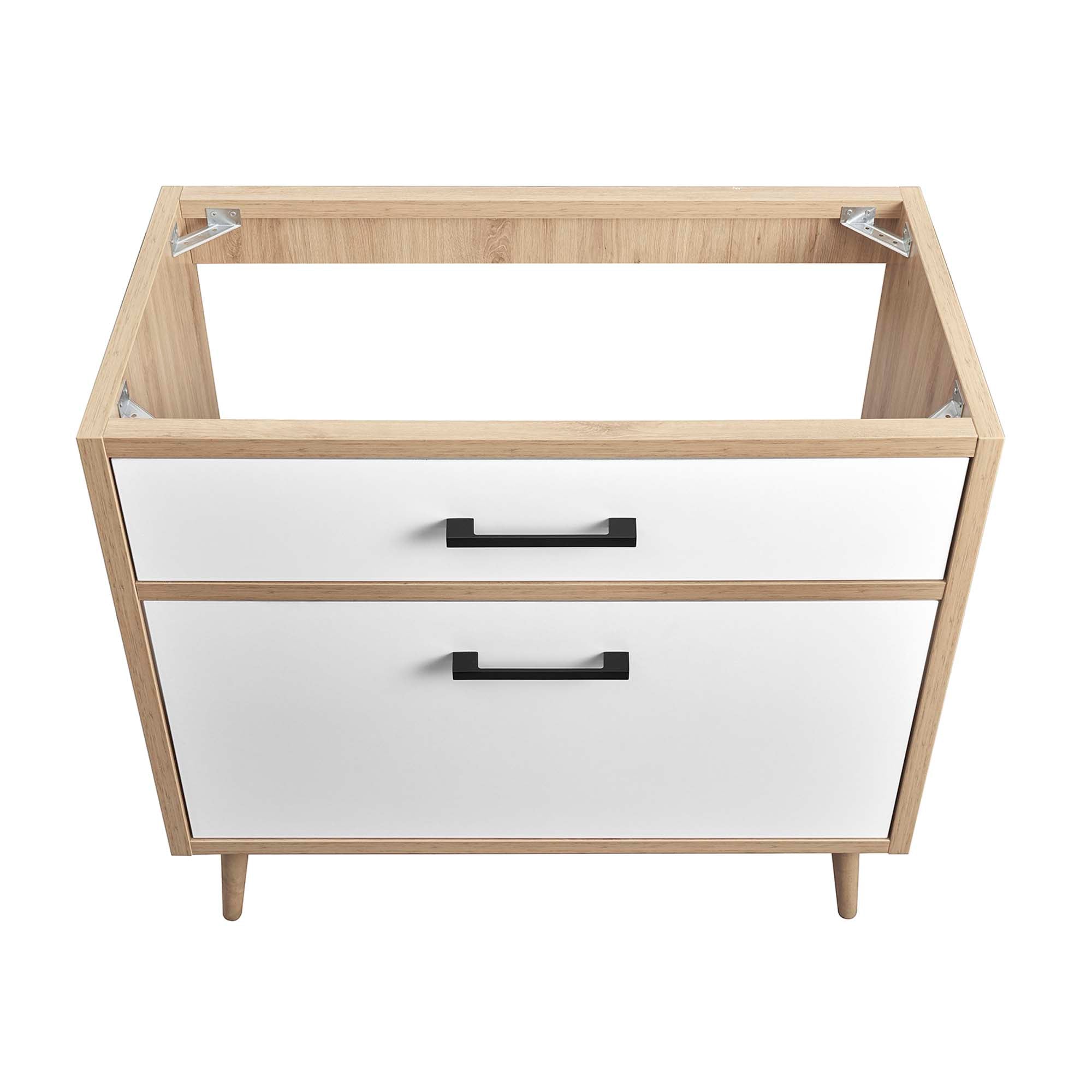 Maverick 36" Bathroom Vanity Cabinet Sink Basin Not Included - Oak White