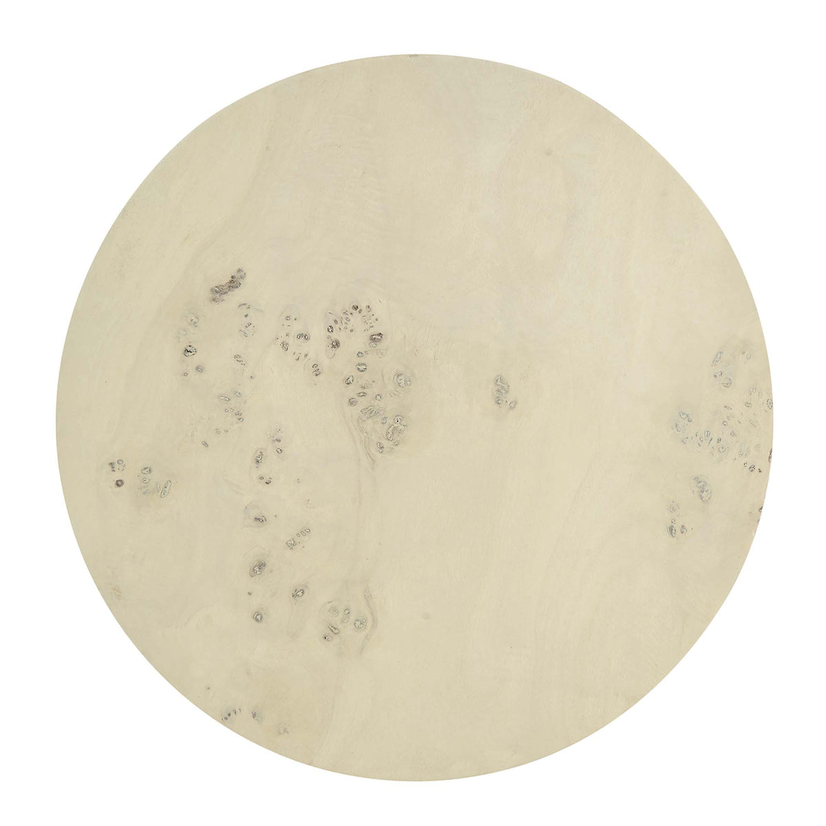 Cosmos 16" Round Burl Wood Side Table - Bleached Burl