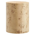 Cosmos 16" Round Burl Wood Side Table - Natural Burl
