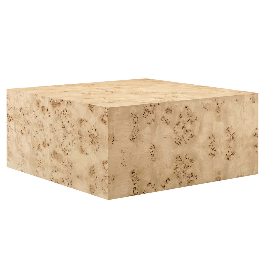 Cosmos 36" Square Burl Wood Coffee Table - Natural Burl