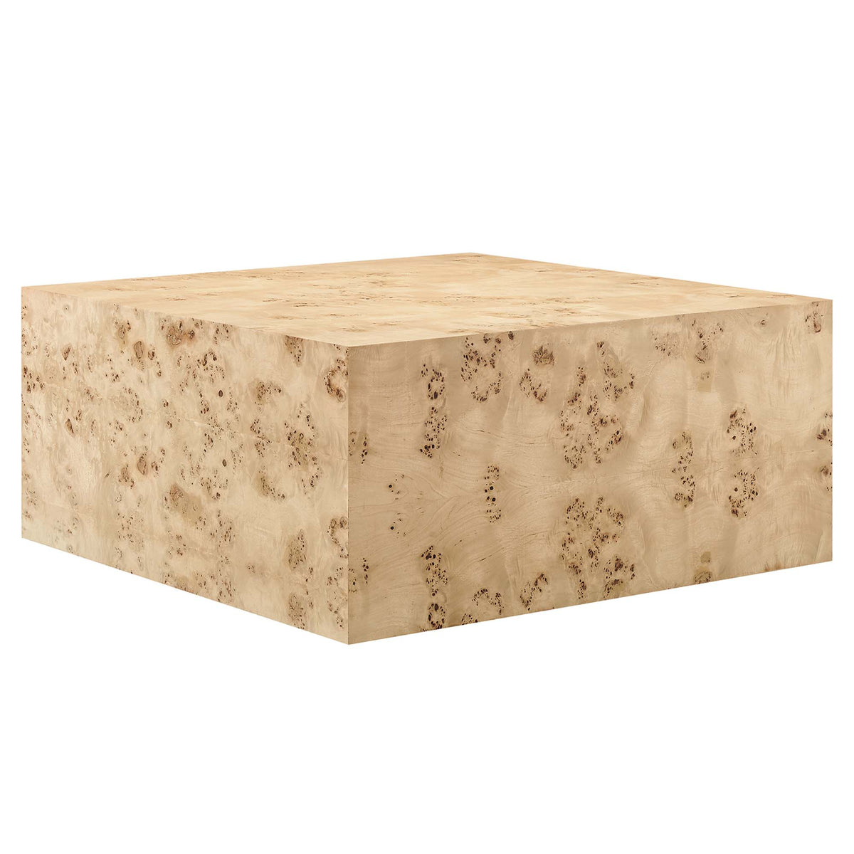 Cosmos 36" Square Burl Wood Coffee Table - Natural Burl
