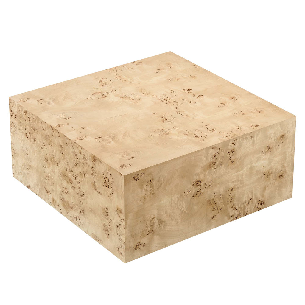 Cosmos 36" Square Burl Wood Coffee Table - Natural Burl