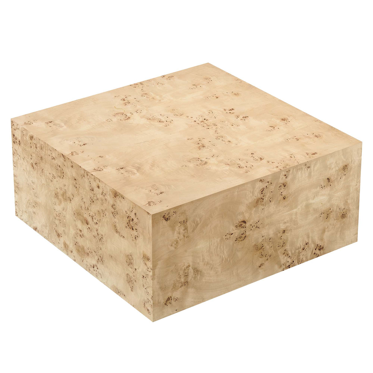 Cosmos 36" Square Burl Wood Coffee Table - Natural Burl
