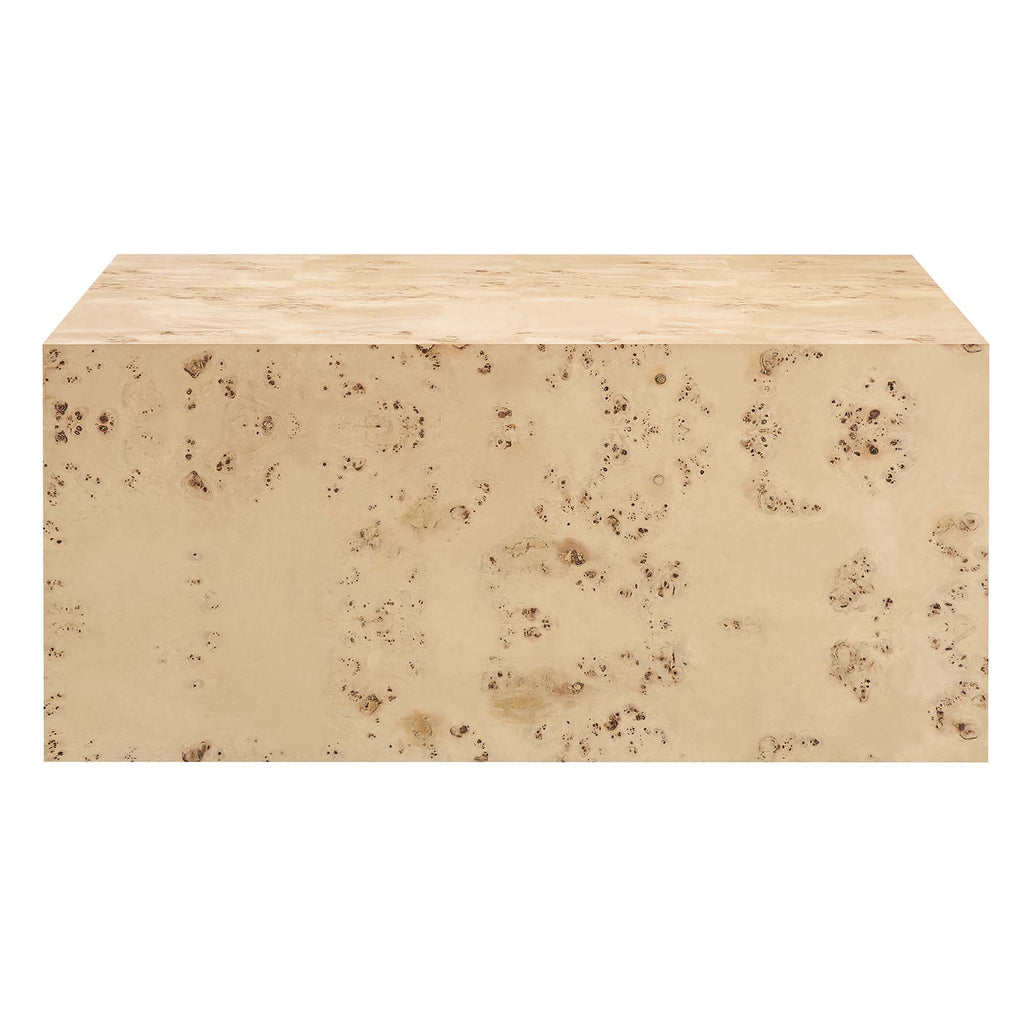 Cosmos 36" Square Burl Wood Coffee Table - Natural Burl