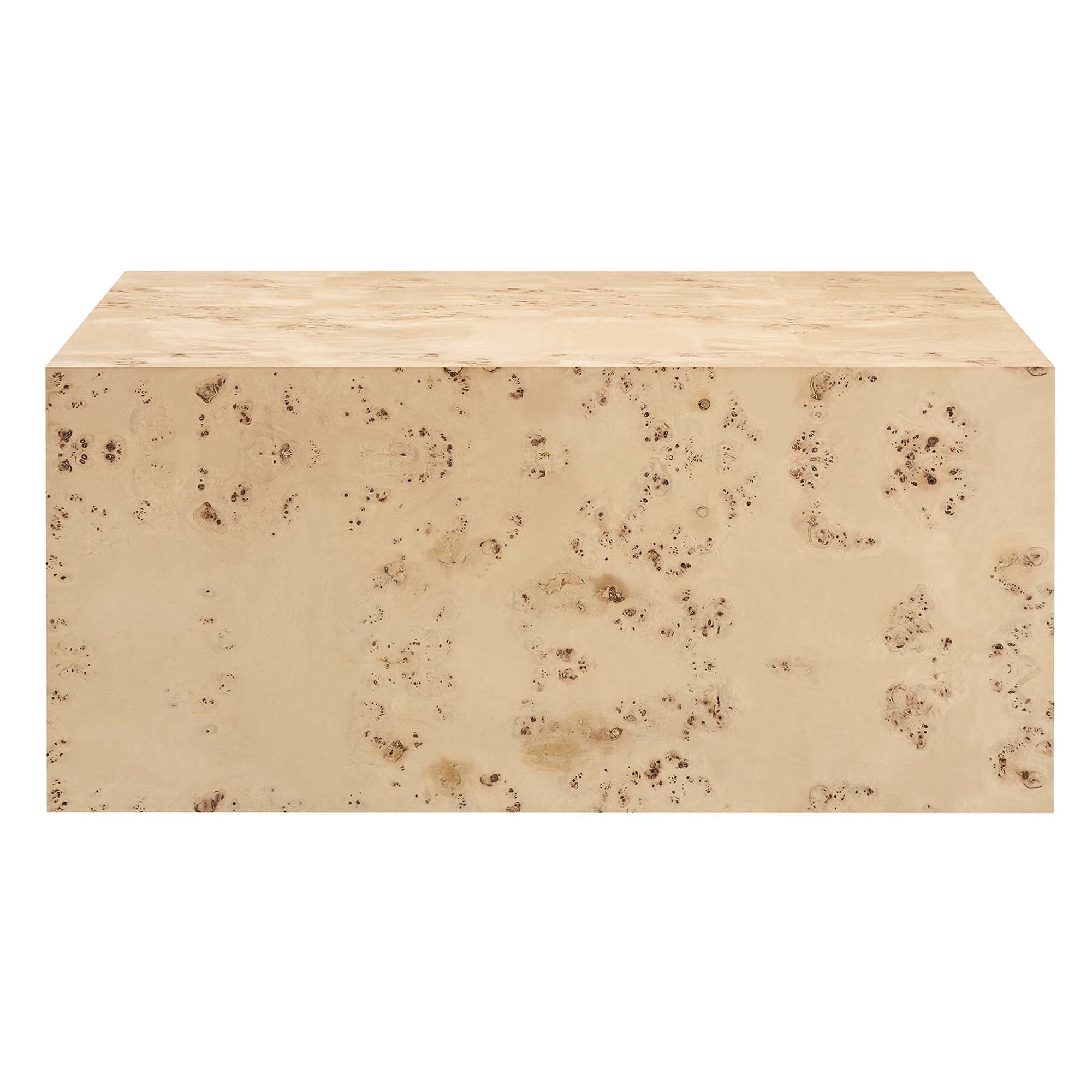 Cosmos 36" Square Burl Wood Coffee Table - Natural Burl