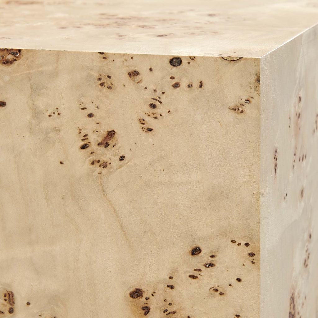 Cosmos 36" Square Burl Wood Coffee Table - Natural Burl
