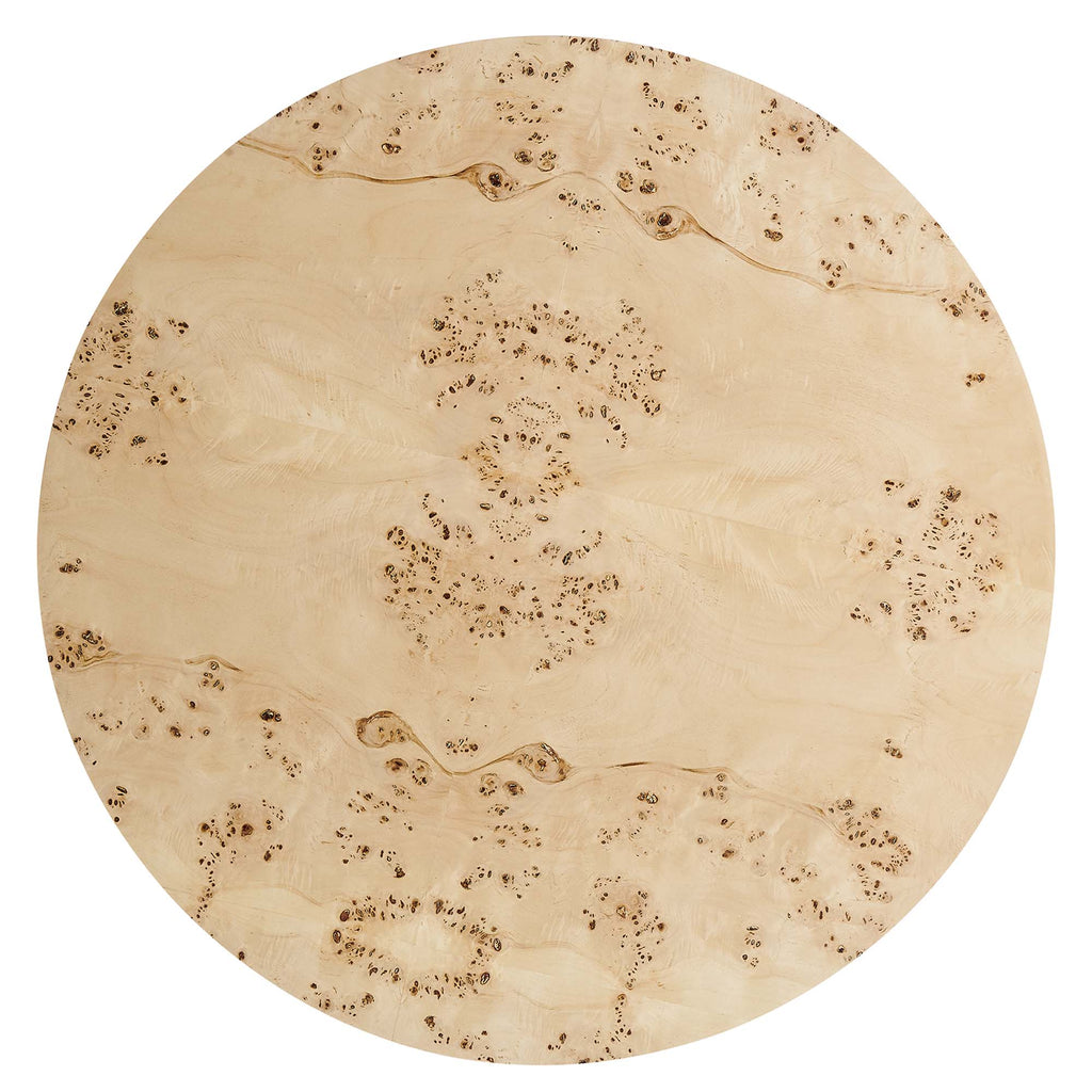 Cosmos 35" Round Burl Wood Coffee Table - Natural Burl