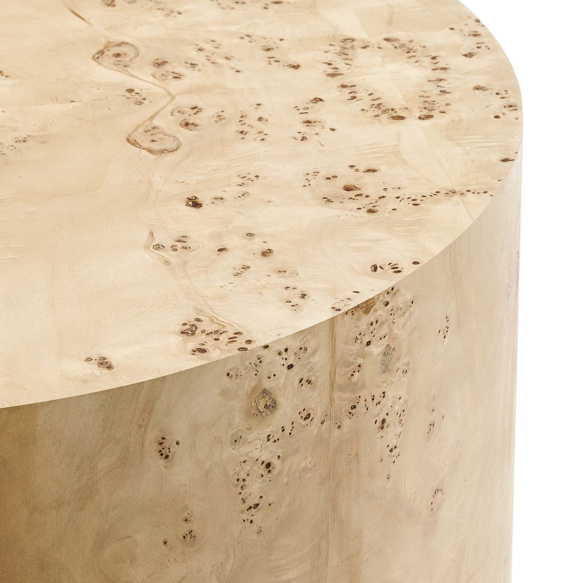 Cosmos 35" Round Burl Wood Coffee Table - Natural Burl