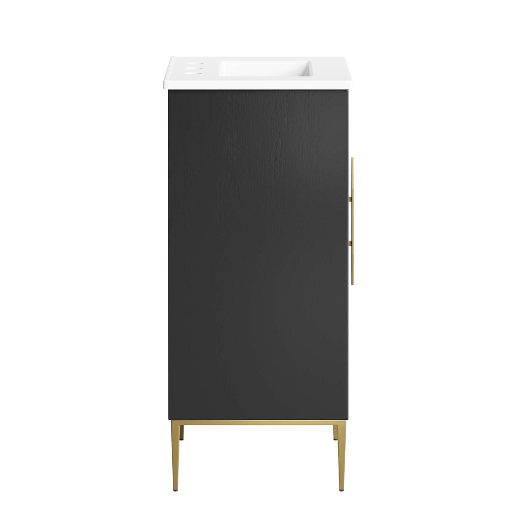 Awaken 18" Bathroom Vanity - White Black