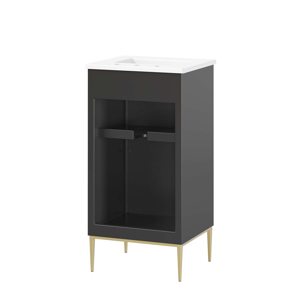 Awaken 18" Bathroom Vanity - White Black