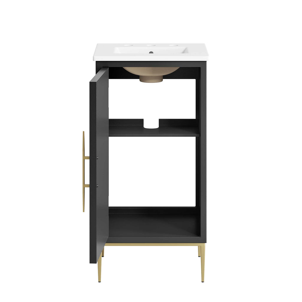 Awaken 18" Bathroom Vanity - White Black