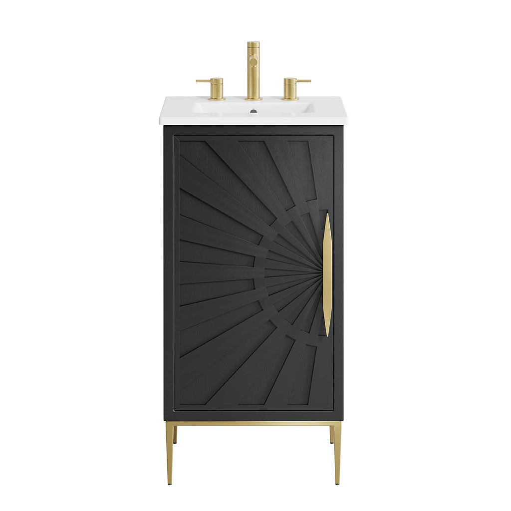 Awaken 18" Bathroom Vanity - White Black