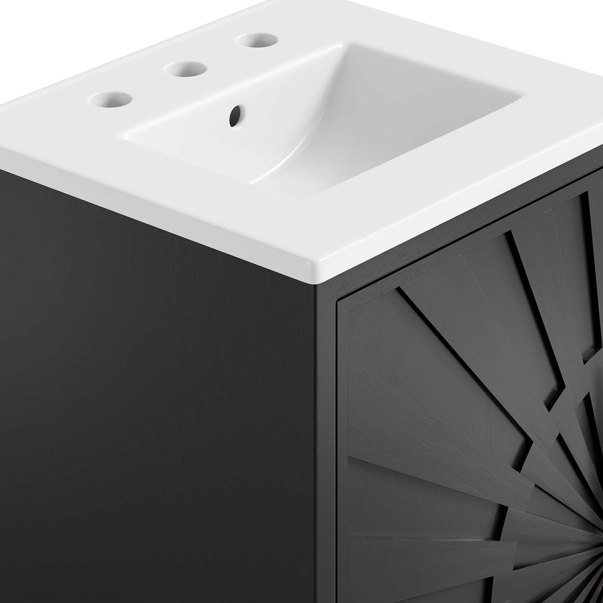 Awaken 18" Bathroom Vanity - White Black