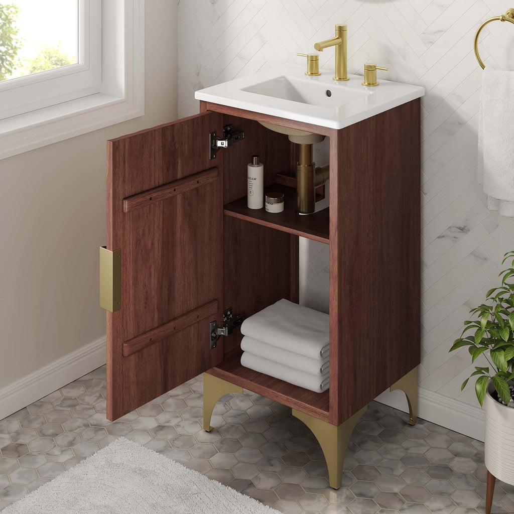 Daylight 18" Bathroom Vanity - White Walnut