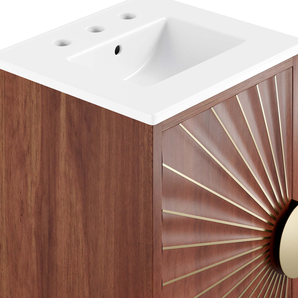 Daylight 18" Bathroom Vanity - White Walnut