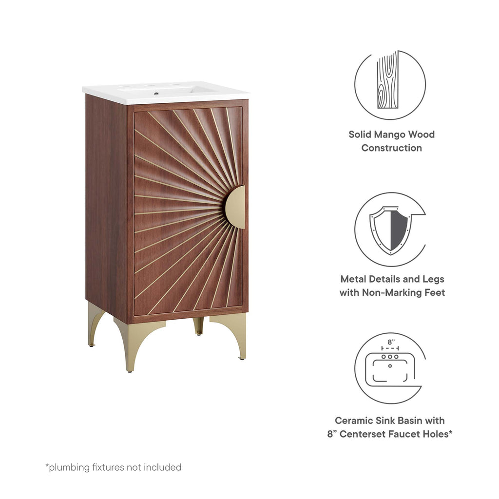Daylight 18" Bathroom Vanity - White Walnut
