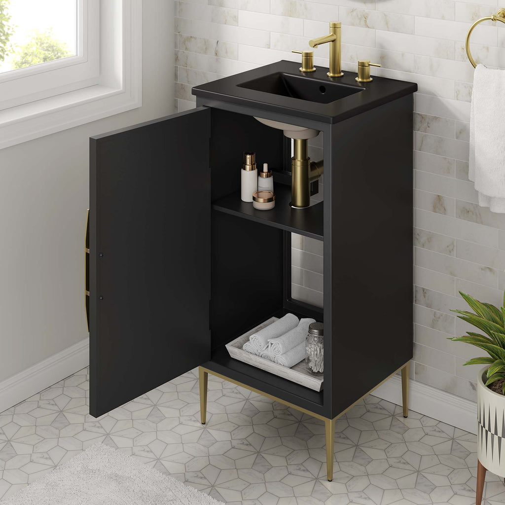 Awaken 18" Bathroom Vanity - Black Black
