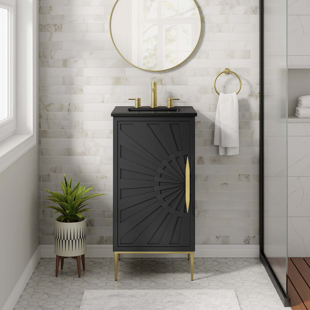 Awaken 18" Bathroom Vanity - Black Black