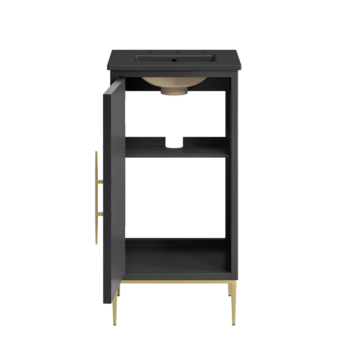 Awaken 18" Bathroom Vanity - Black Black