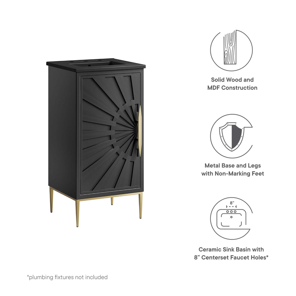 Awaken 18" Bathroom Vanity - Black Black