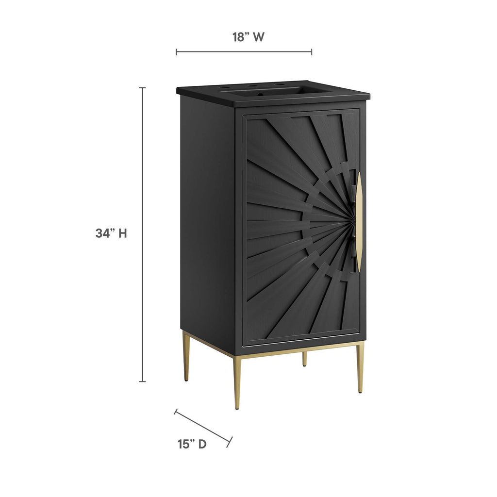 Awaken 18" Bathroom Vanity - Black Black