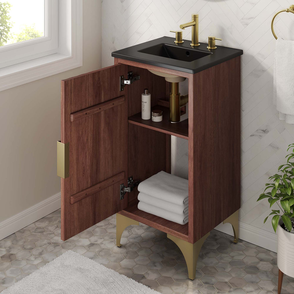 Daylight 18" Bathroom Vanity - Black Walnut