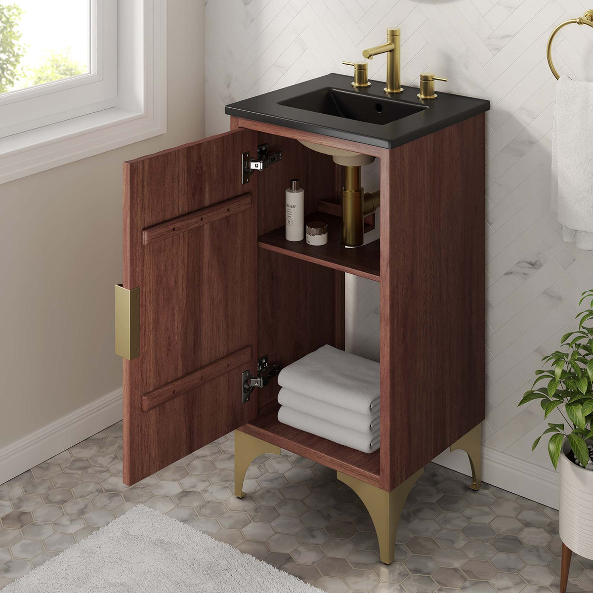 Daylight 18" Bathroom Vanity - Black Walnut