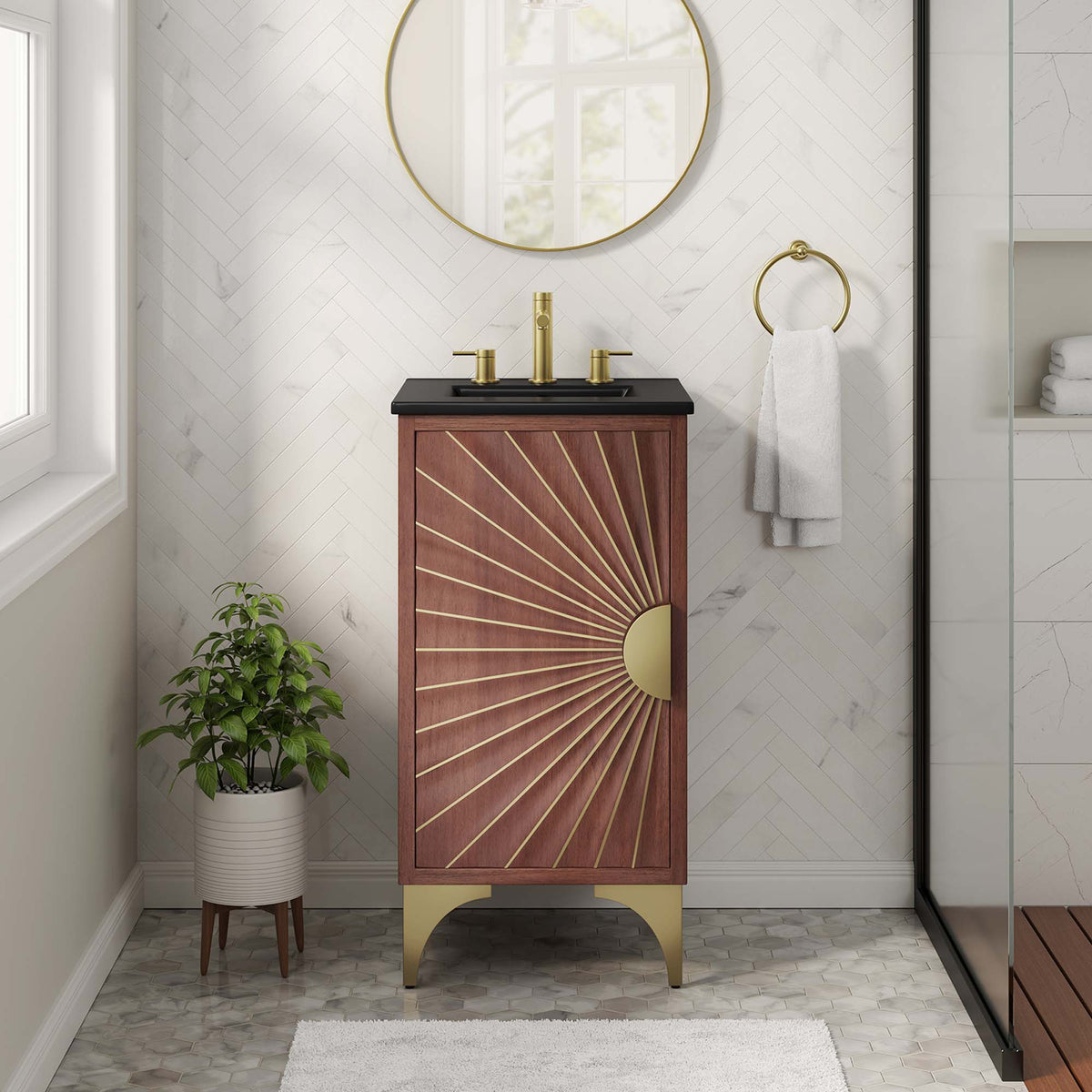 Daylight 18" Bathroom Vanity - Black Walnut