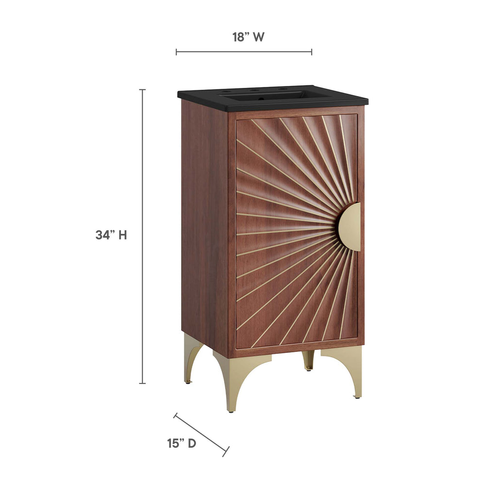 Daylight 18" Bathroom Vanity - Black Walnut