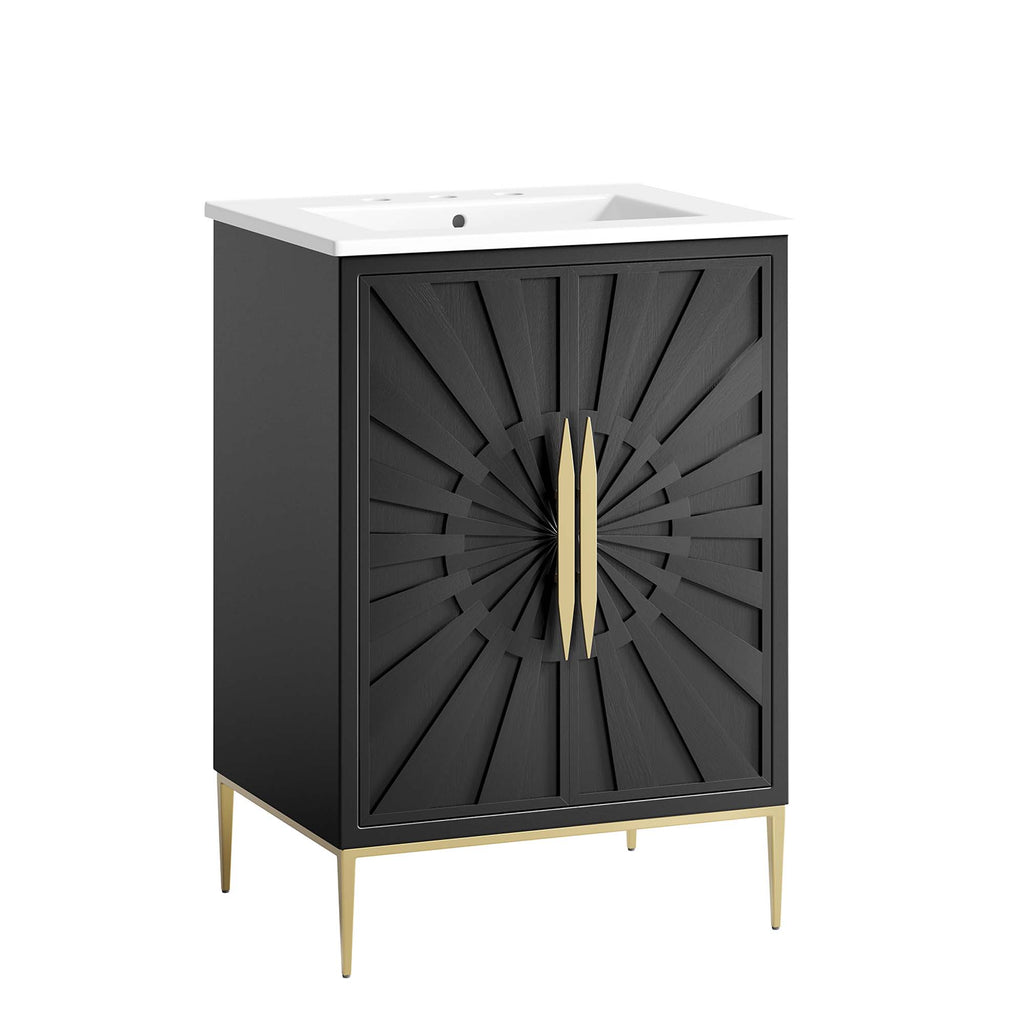 Awaken 24" Bathroom Vanity - White Black (Vanity)
