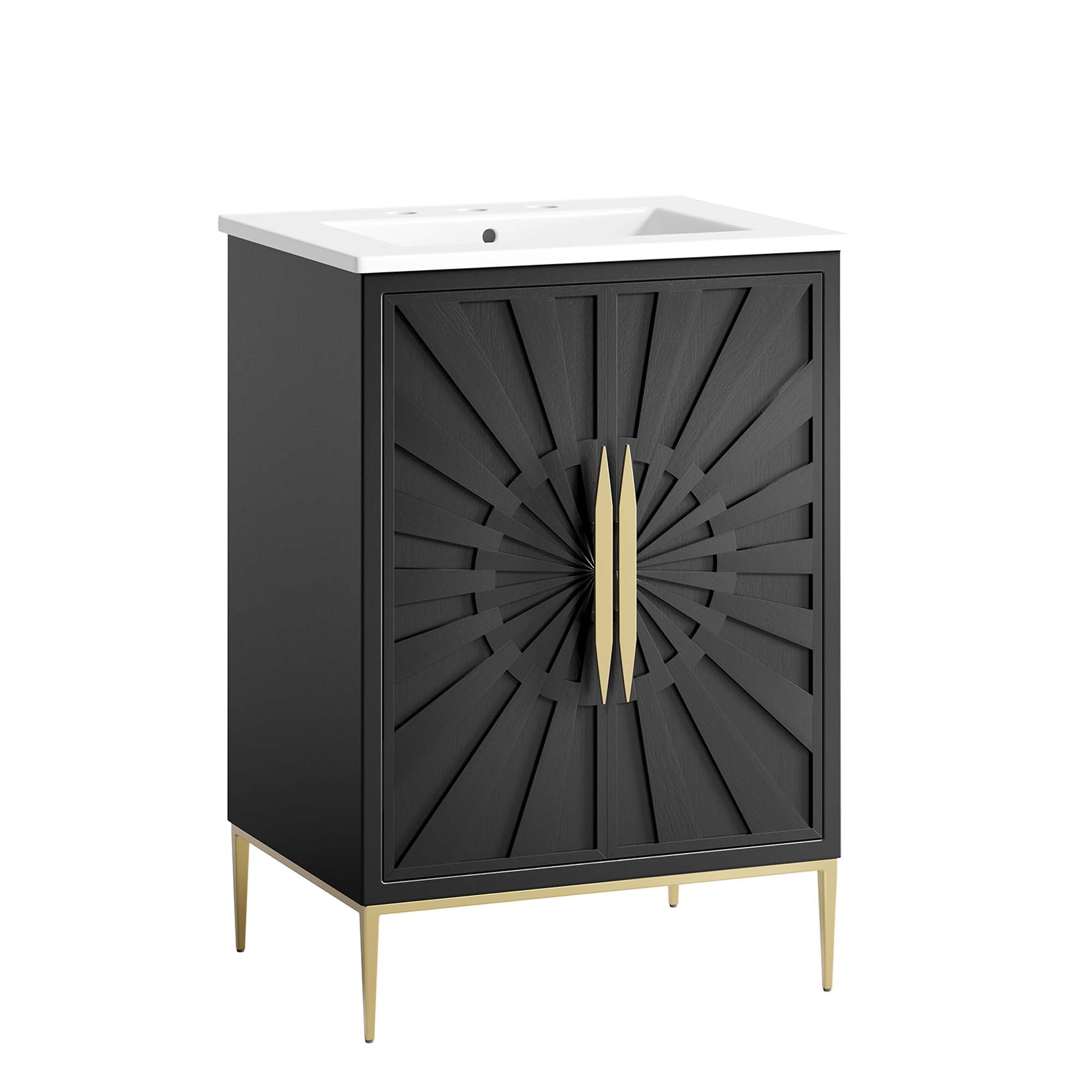 Awaken 24" Bathroom Vanity - White Black (Vanity)